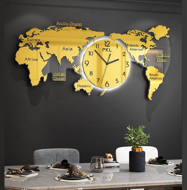 Mua đồng hồ treo tường bản đồ thế giới CD300