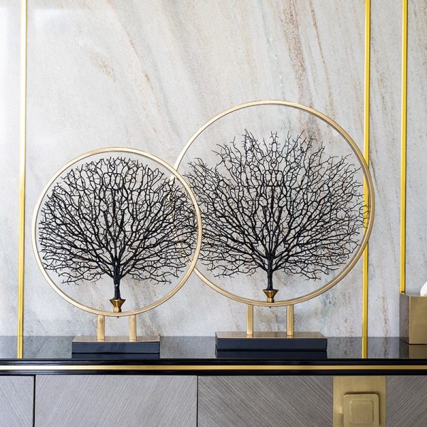 Mô hình cây tài lộc trang trí kệ phòng khách