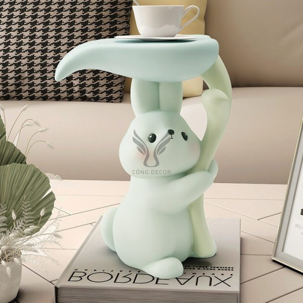 Mô hình chú thỏ kết hợp bàn trang trí