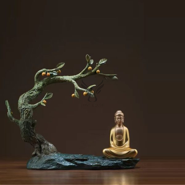 Tặng sếp tượng Phật ngồi thiền dưới gốc cây bồ đề CD1991