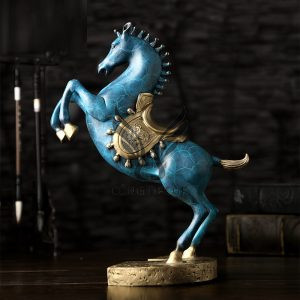 Tượng ngựa hí bằng đồng CD3072